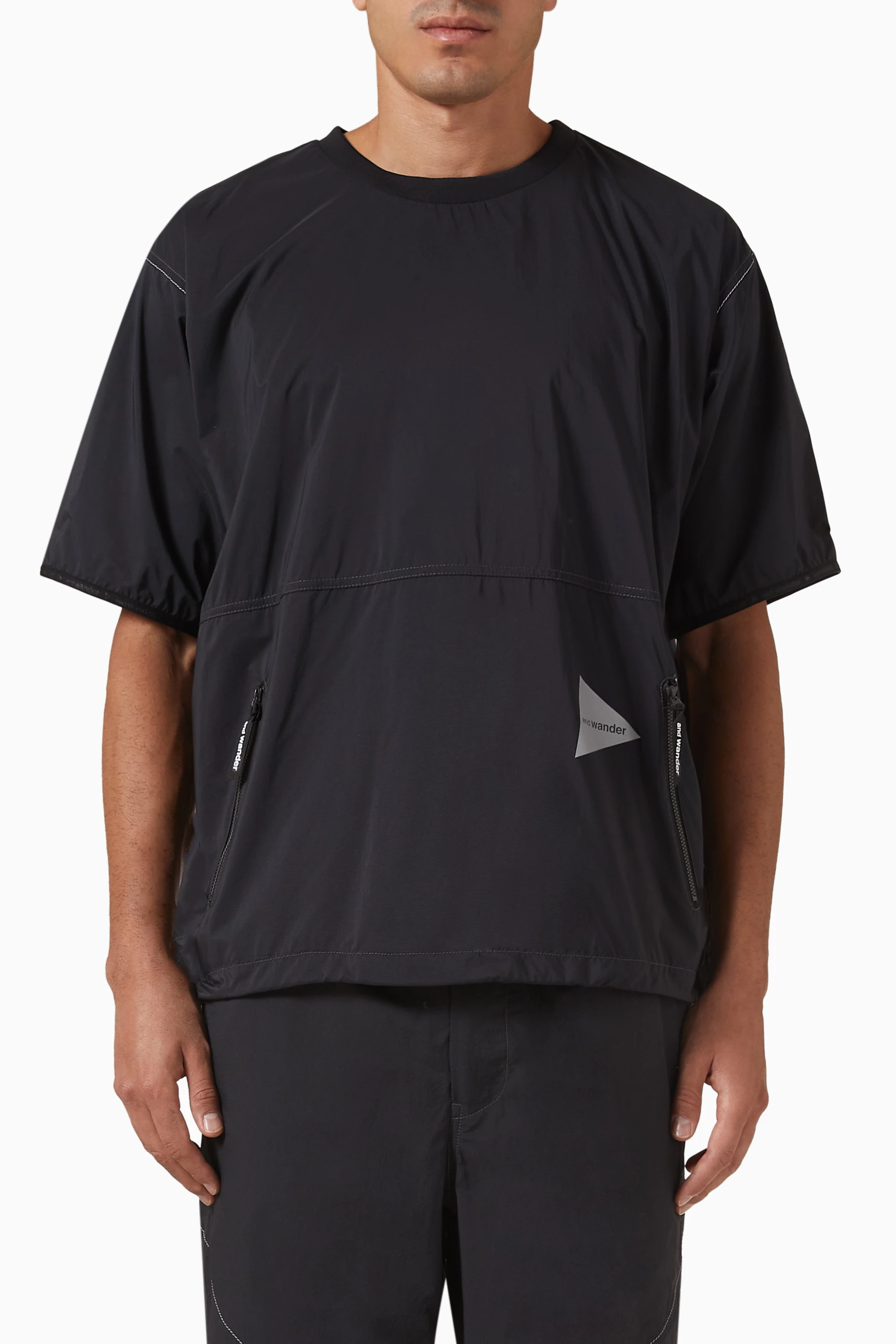 Buy and wander Black Pertex Wind T-shirt in Nylon For Men Online