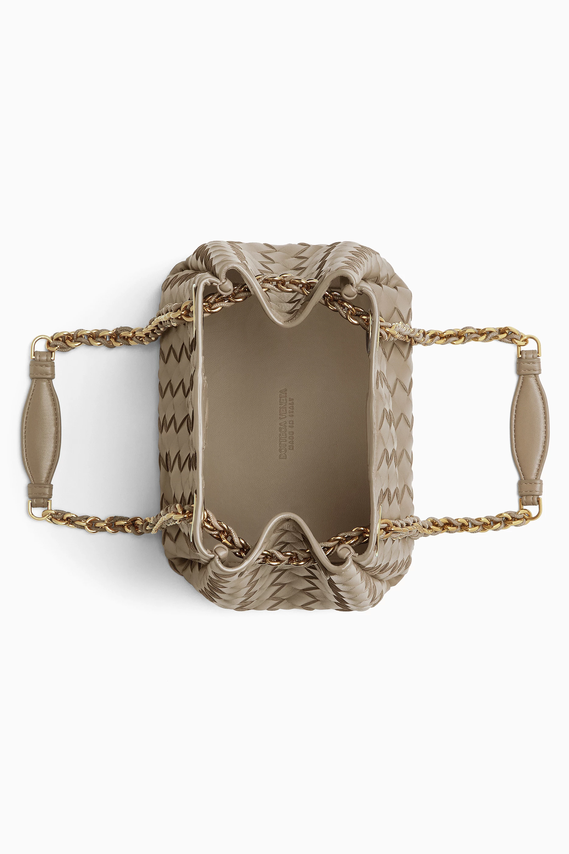 Buy Bottega Veneta Neutral Small Parachute Chain Shoulder Bag in