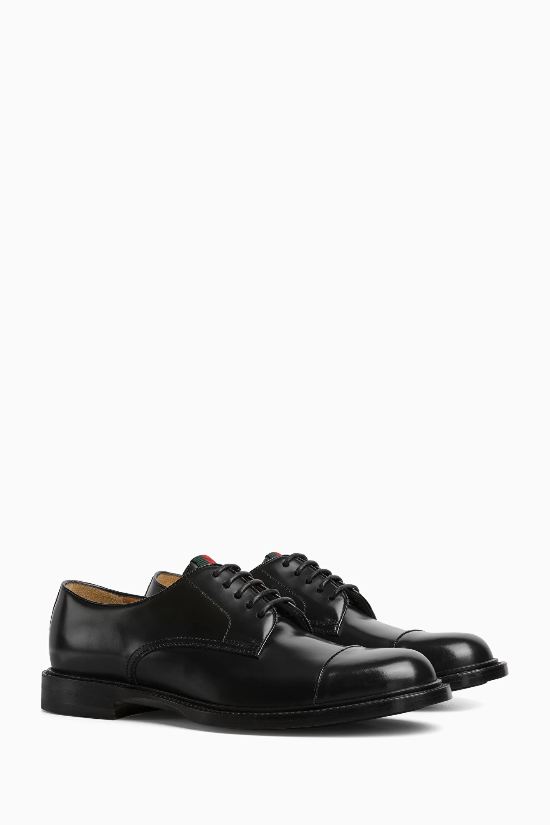 Gucci Black Quentin Lace-Up Derbys GUCCI Size 10 Black Leather Derby Lace Up Shoes – Sui  main image 3