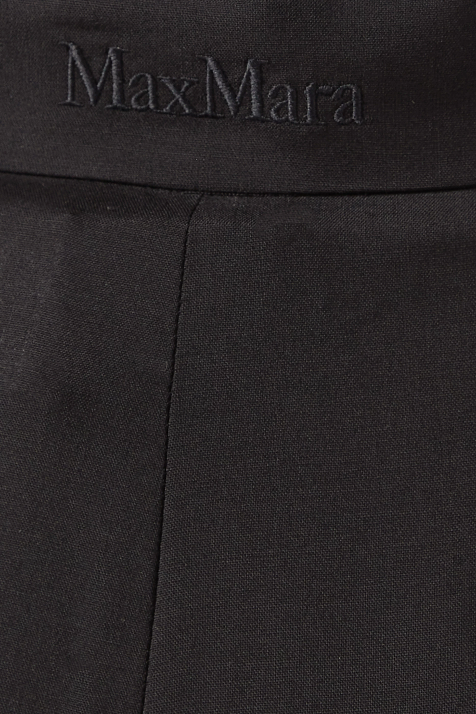 Buy Max Mara Black Fernet High-waisted Pants in Wool For