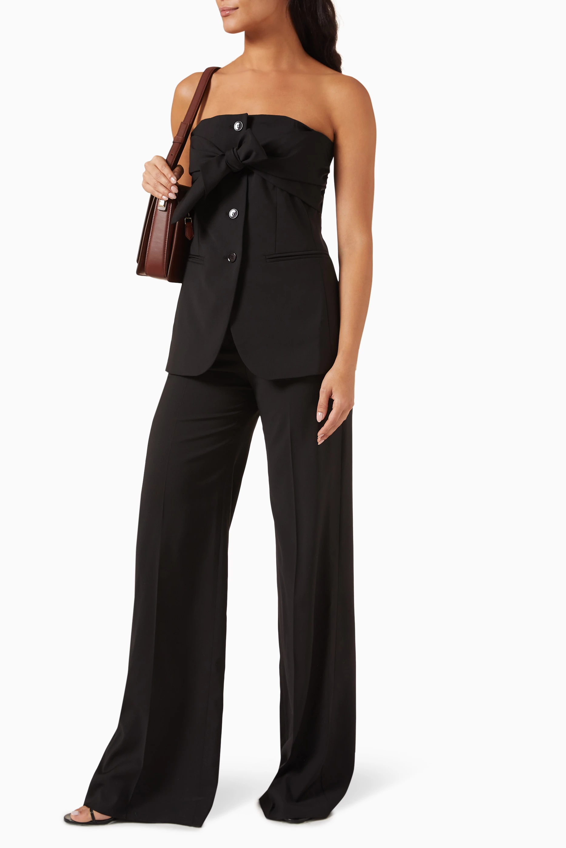 Buy Max Mara Black Fernet High-waisted Pants in Wool For
