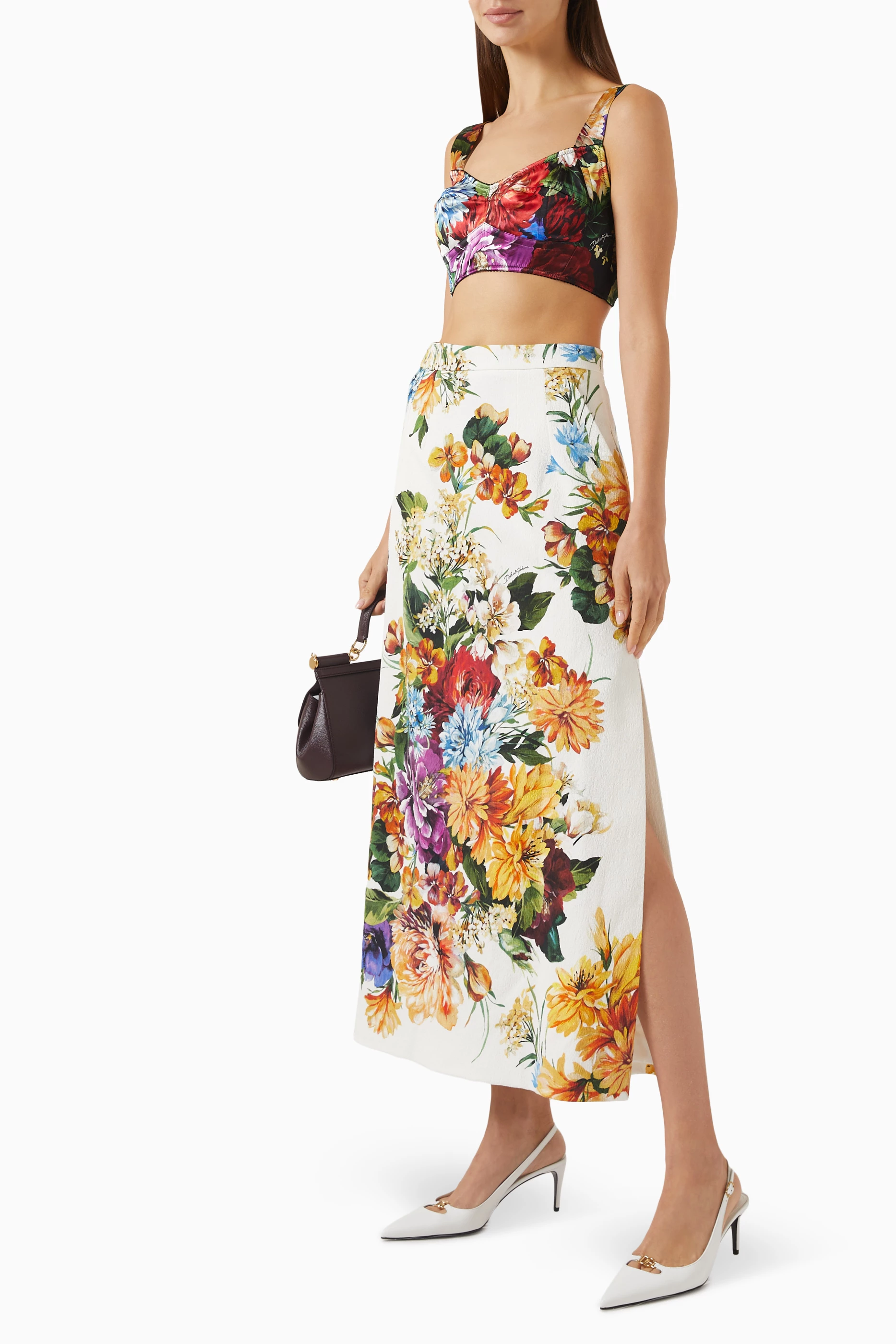 【関税込み】dolce & gabbana Bouquet' print skirt Flower bouquet-print skirt in Print for Women