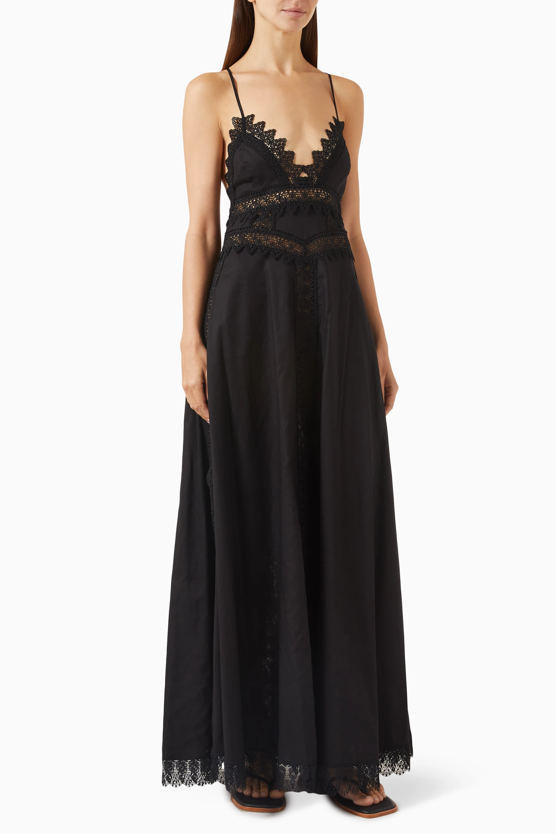 SALE【新品】Charo Ruiz チャロルイス / キャミソール /ブラック Buy Charo Ruiz Black Cindy Open-back Dress in Cotton Blend For