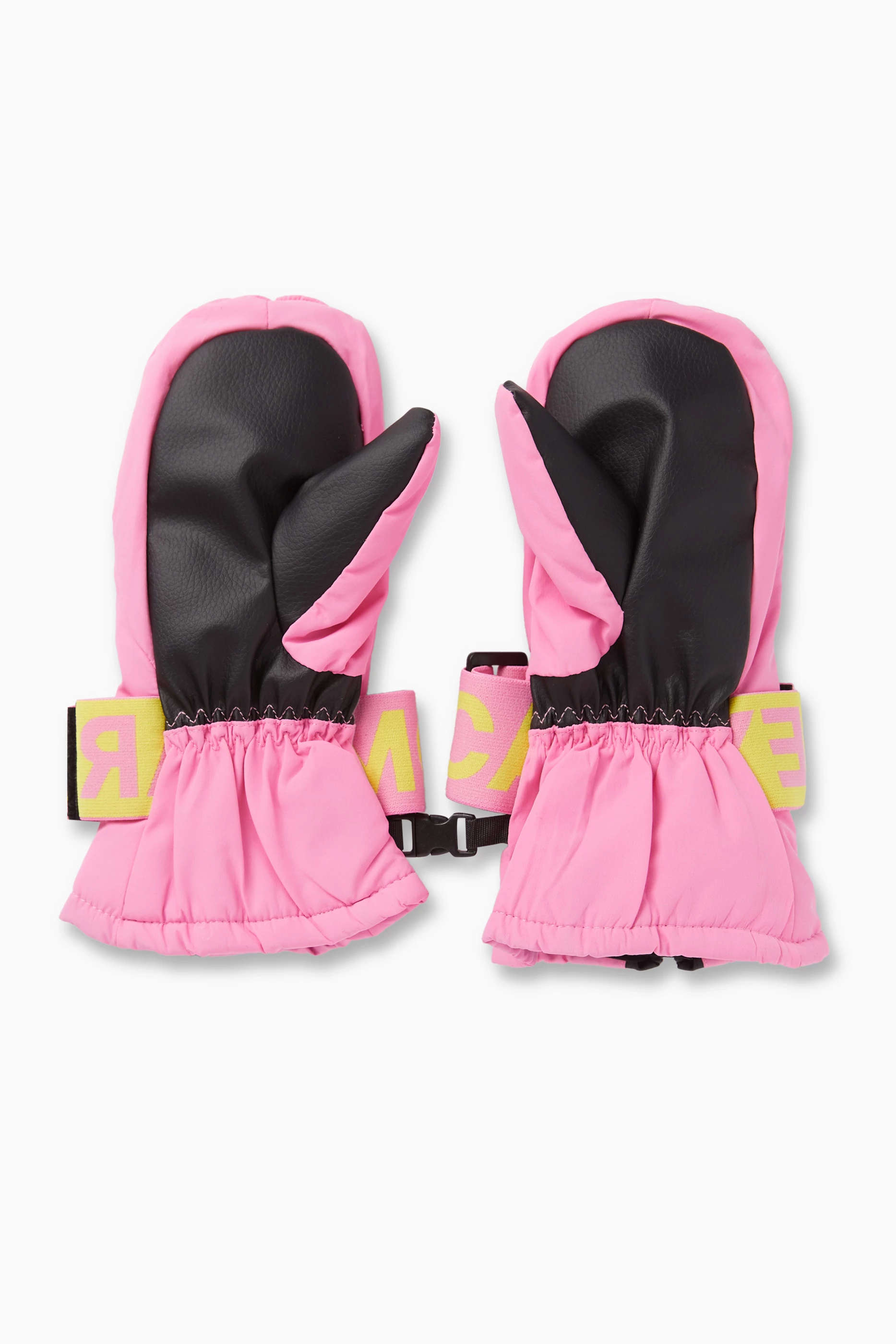 Buy Stella McCartney Pink Heart Print Ski Gloves For Kids Online