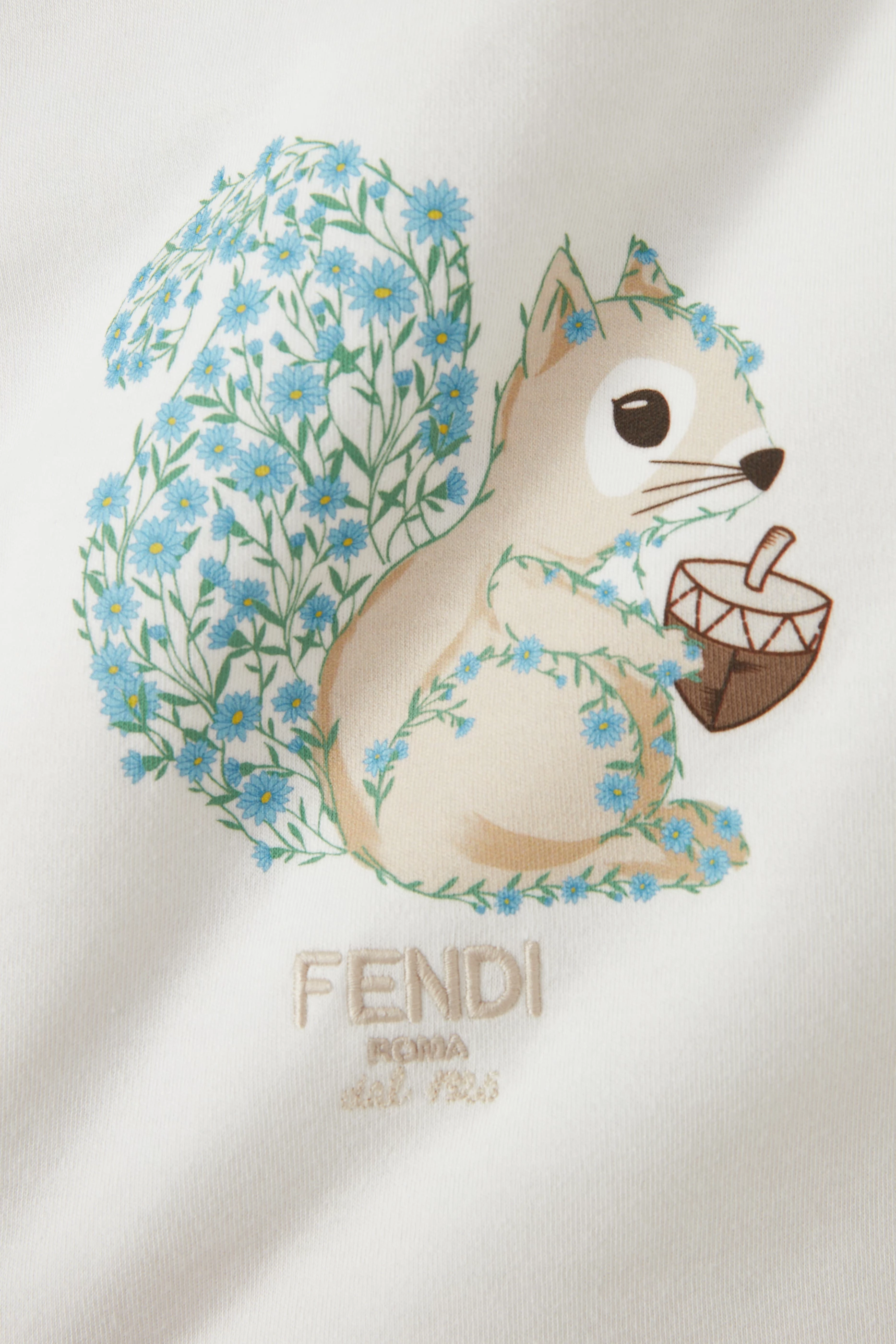 Buy Fendi White Squirrel-print Sleeping Bag in Cotton For Baby