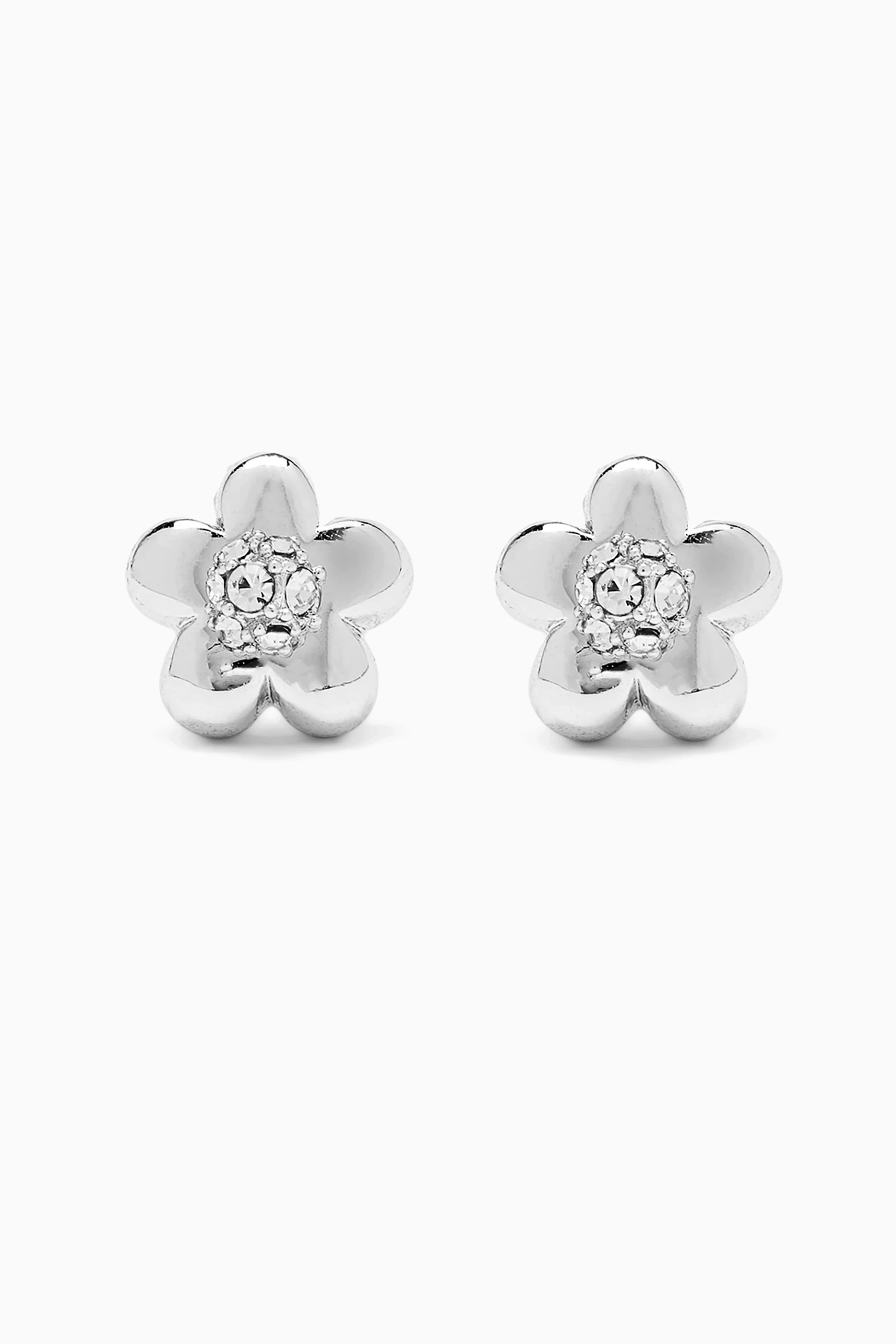 Buy Marc Jacobs Grey The Daisy Micro Stud Earrings in Brass
