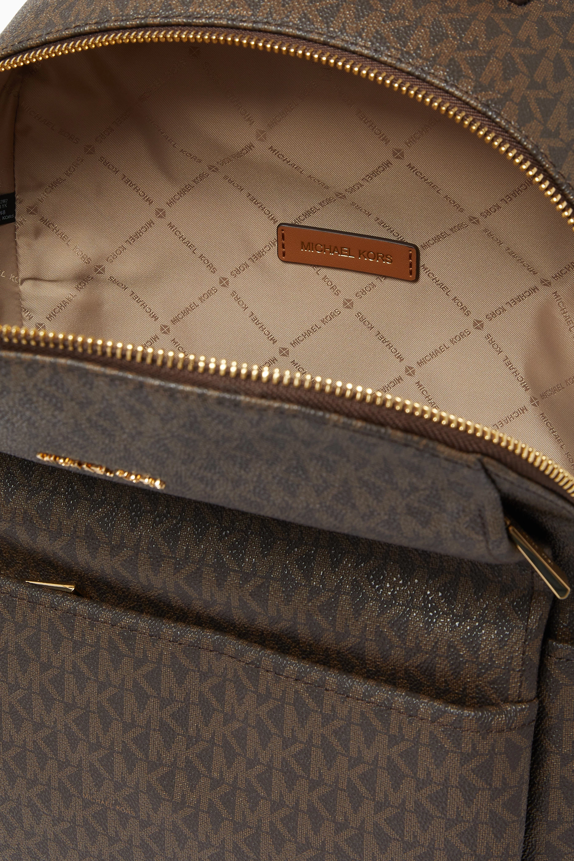 Buy Michael Kors Brown Large Sable Backpack in Signature 