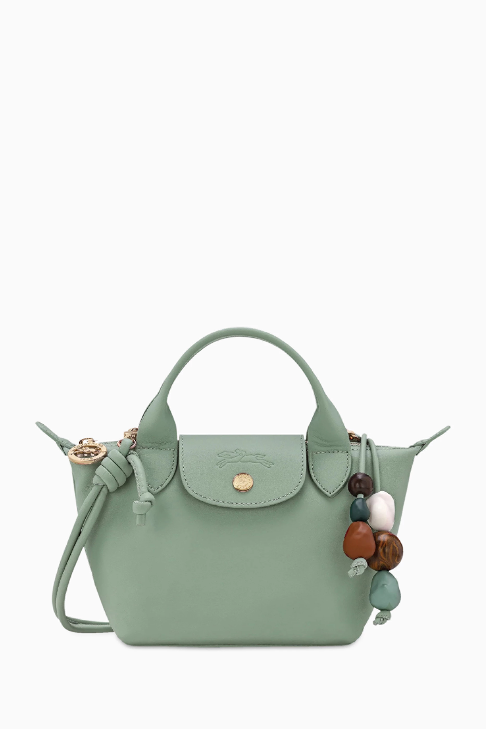 Buy Longchamp Green XS Le Pliage Ceramique Bag in Leather For