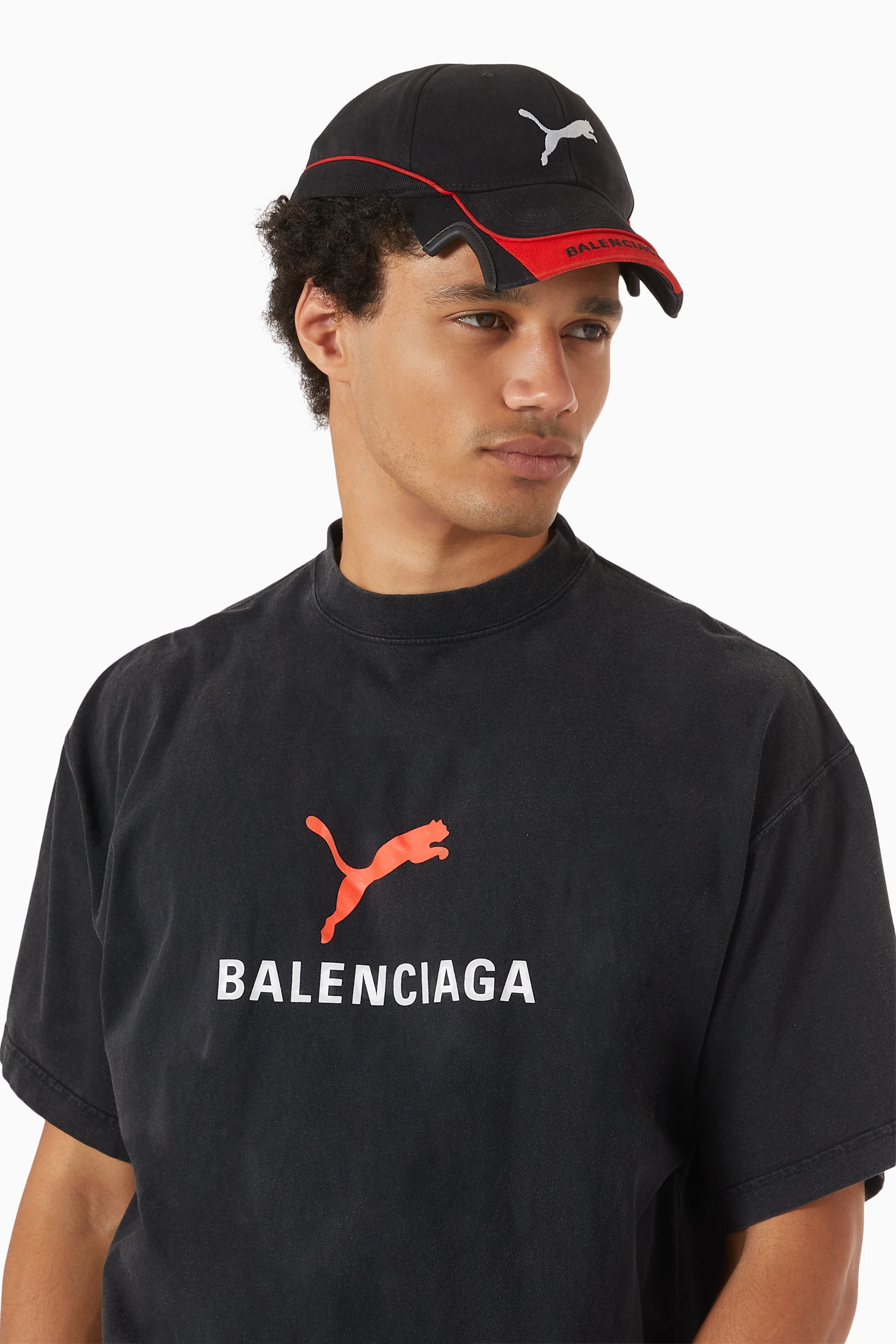 Buy Balenciaga Black x Puma Cap in Faded Cotton For UNISEX Online