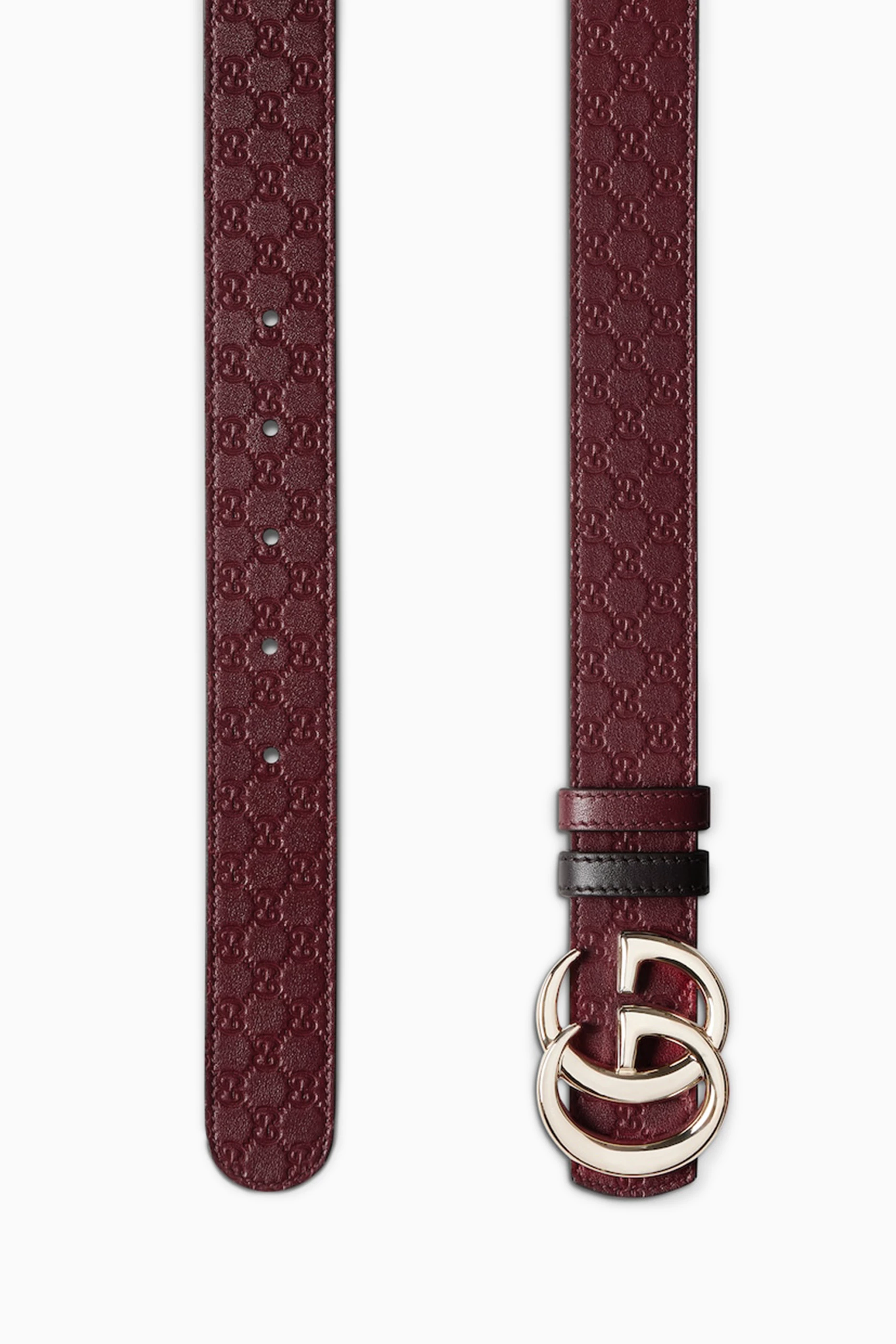 Buy Gucci Burgundy GG Marmont Reversible Belt in Leather For 
