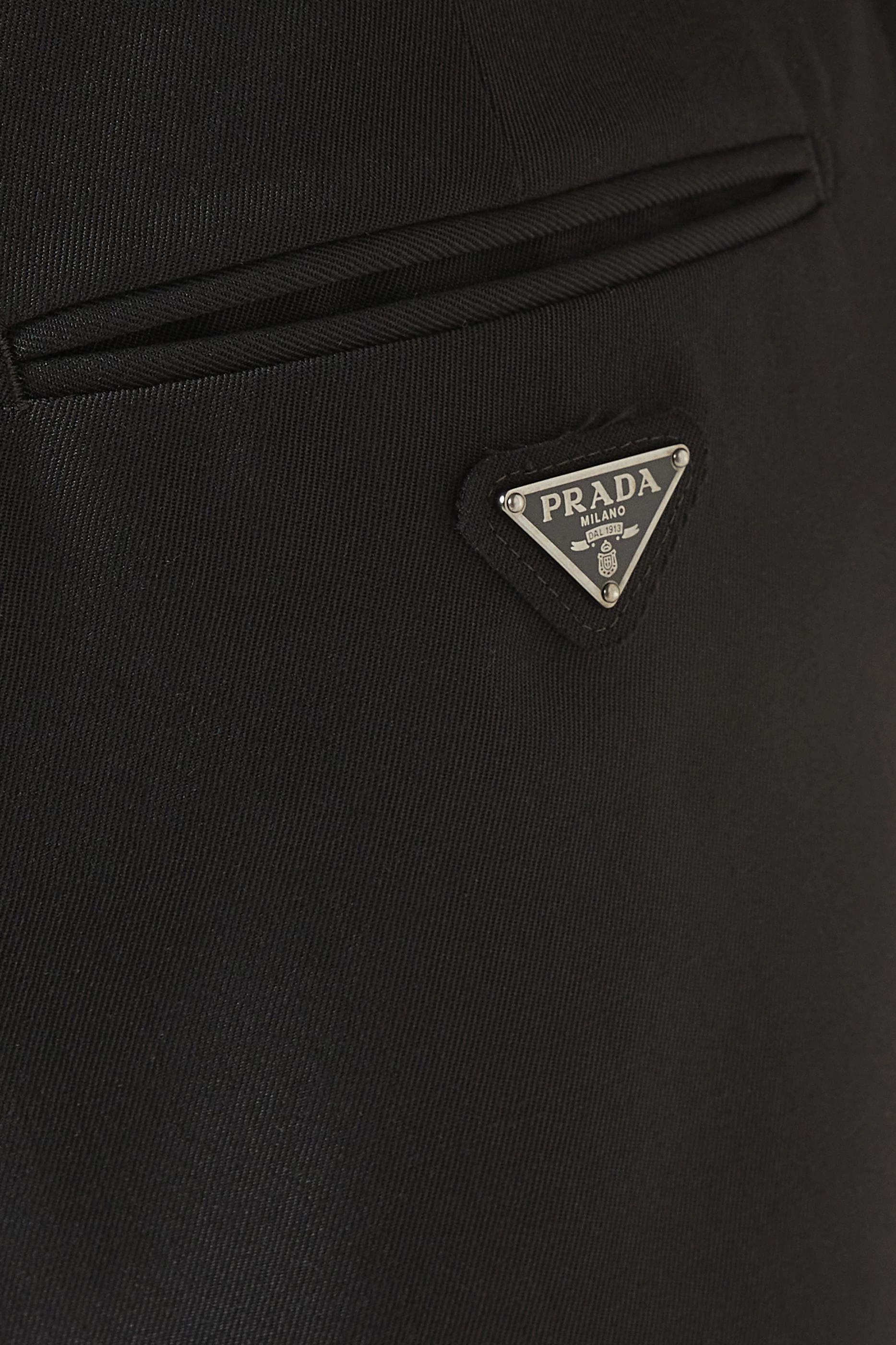 Buy Prada Black Slim-fit Pants in Virgin Wool For Men Online