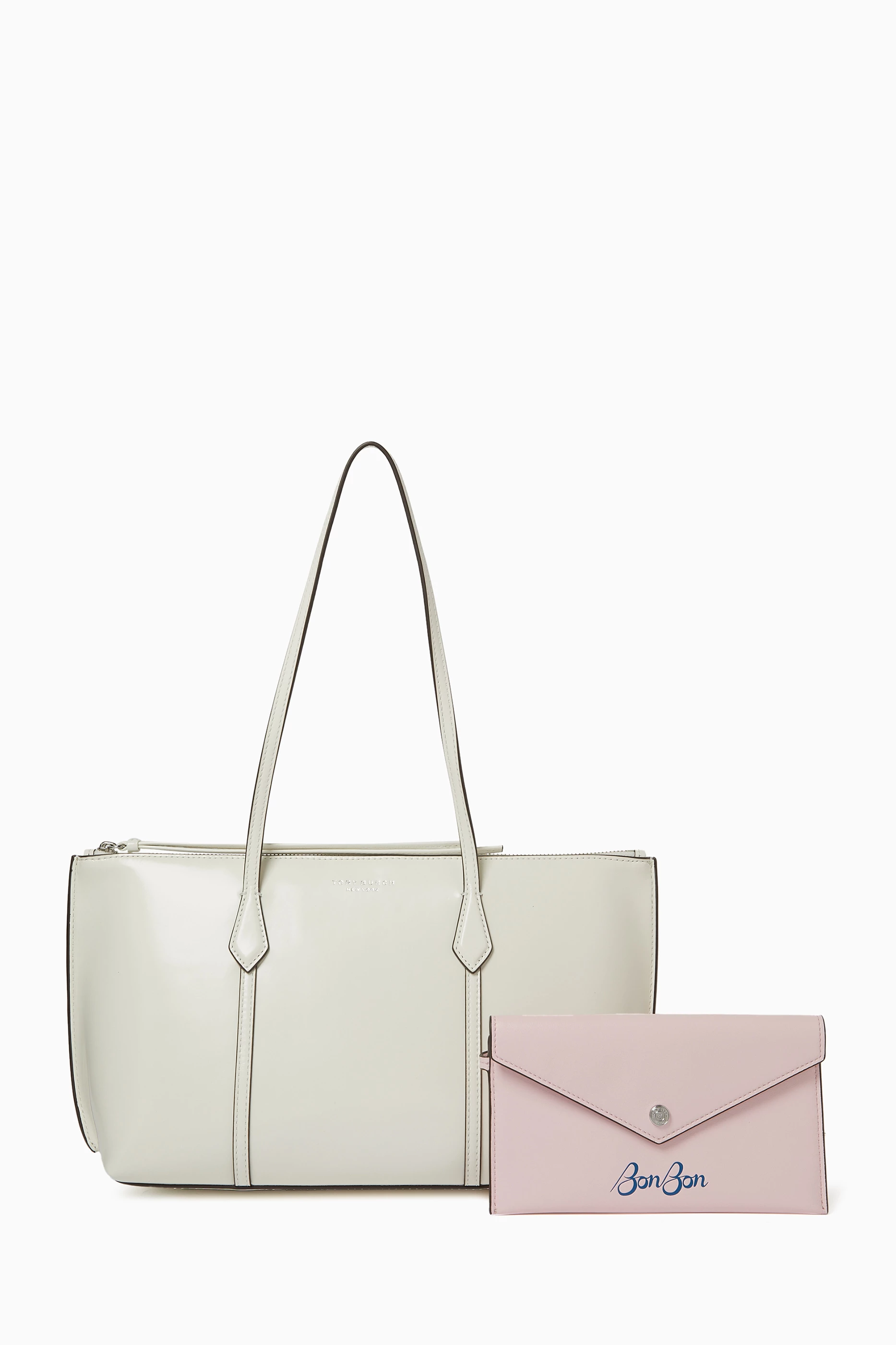 Buy Tory Burch Neutral x BonBon Small Perry Zip Tote Bag in