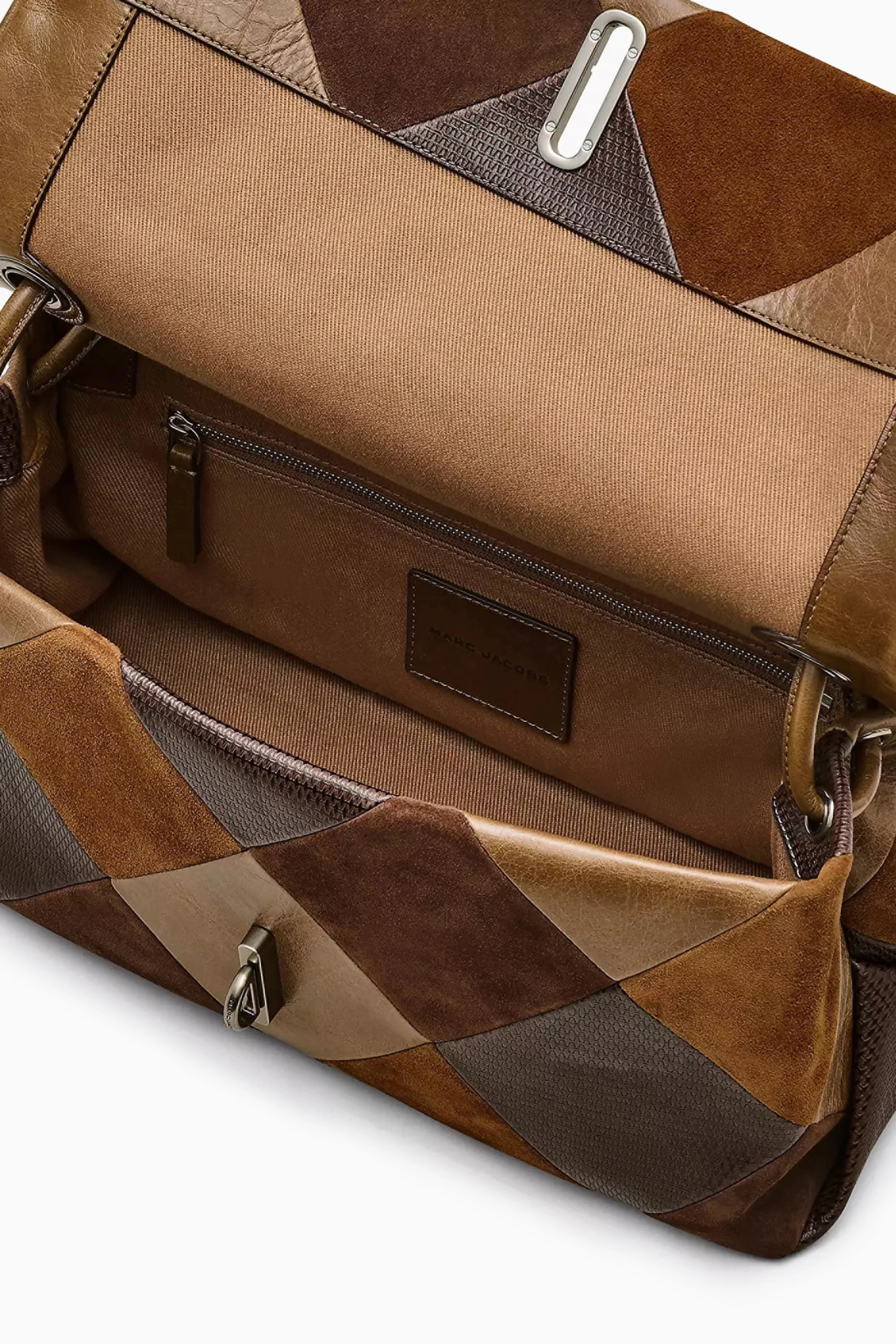 Buy Marc Jacobs Brown The Large Dual Patchwork Shoulder Bag in 