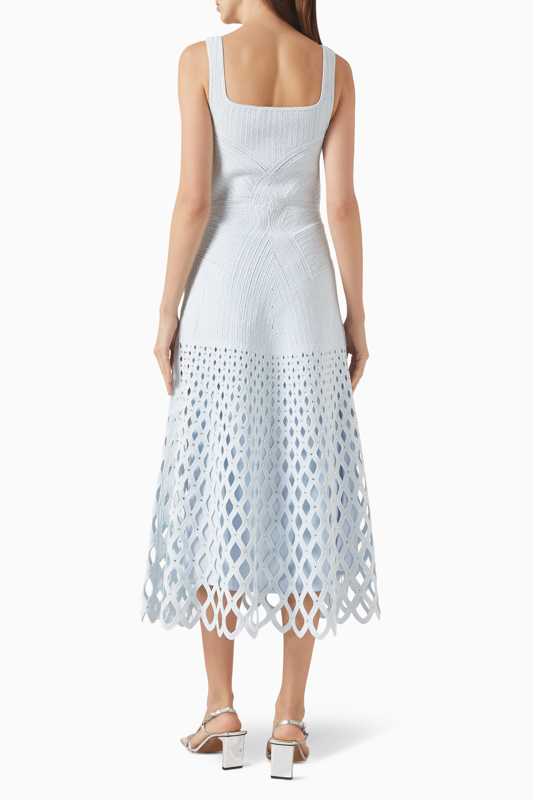 Buy Maje Blue Crochet Midi Dress For Women Online | Ounass Saudi
