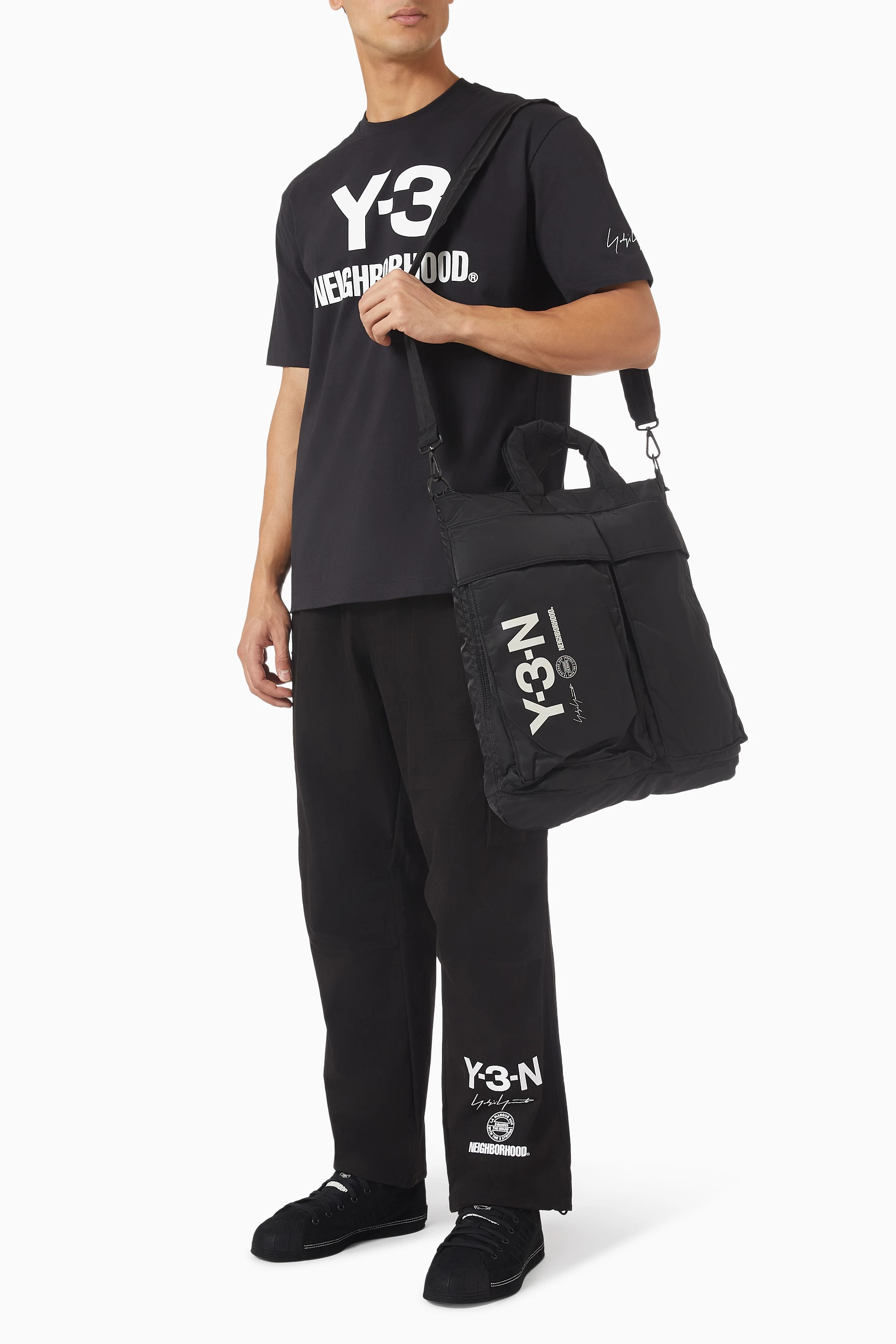 Buy Y-3 Black x Neighborhood Padded Bag in Nylon For Men Online