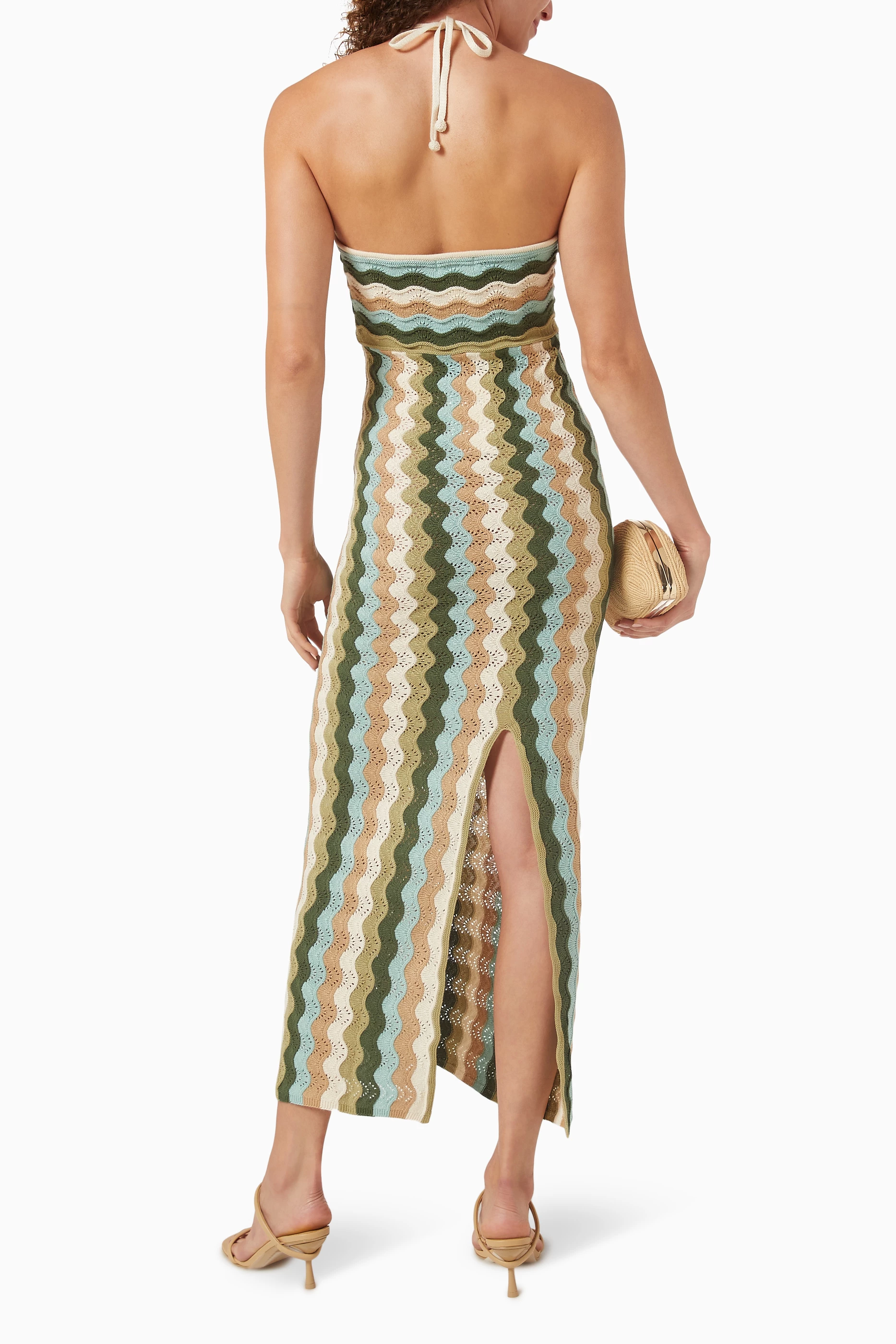 capittana poppy knitted maxi dress Buy Green Chevron in Knit For Women Online Capittana womens