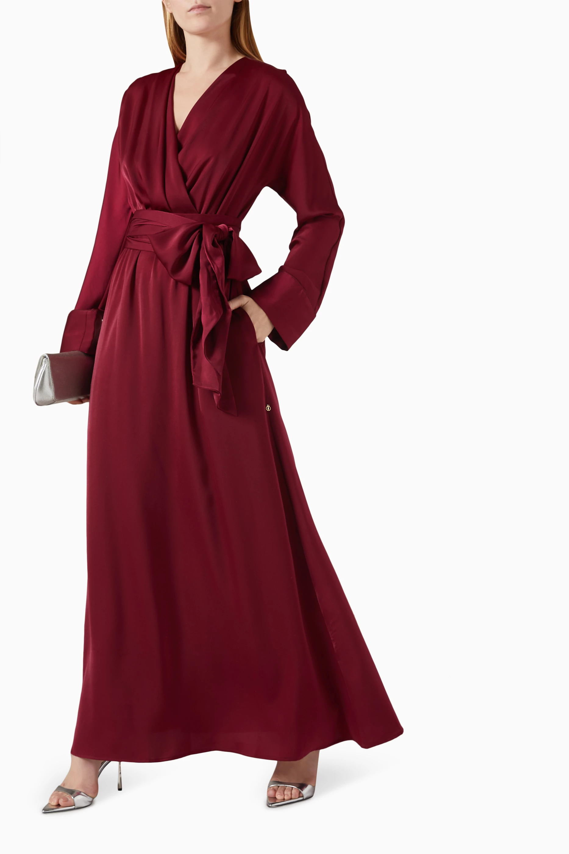 Buy Elly Red Mayra Belted Dress For Women Online | Ounass Saudi