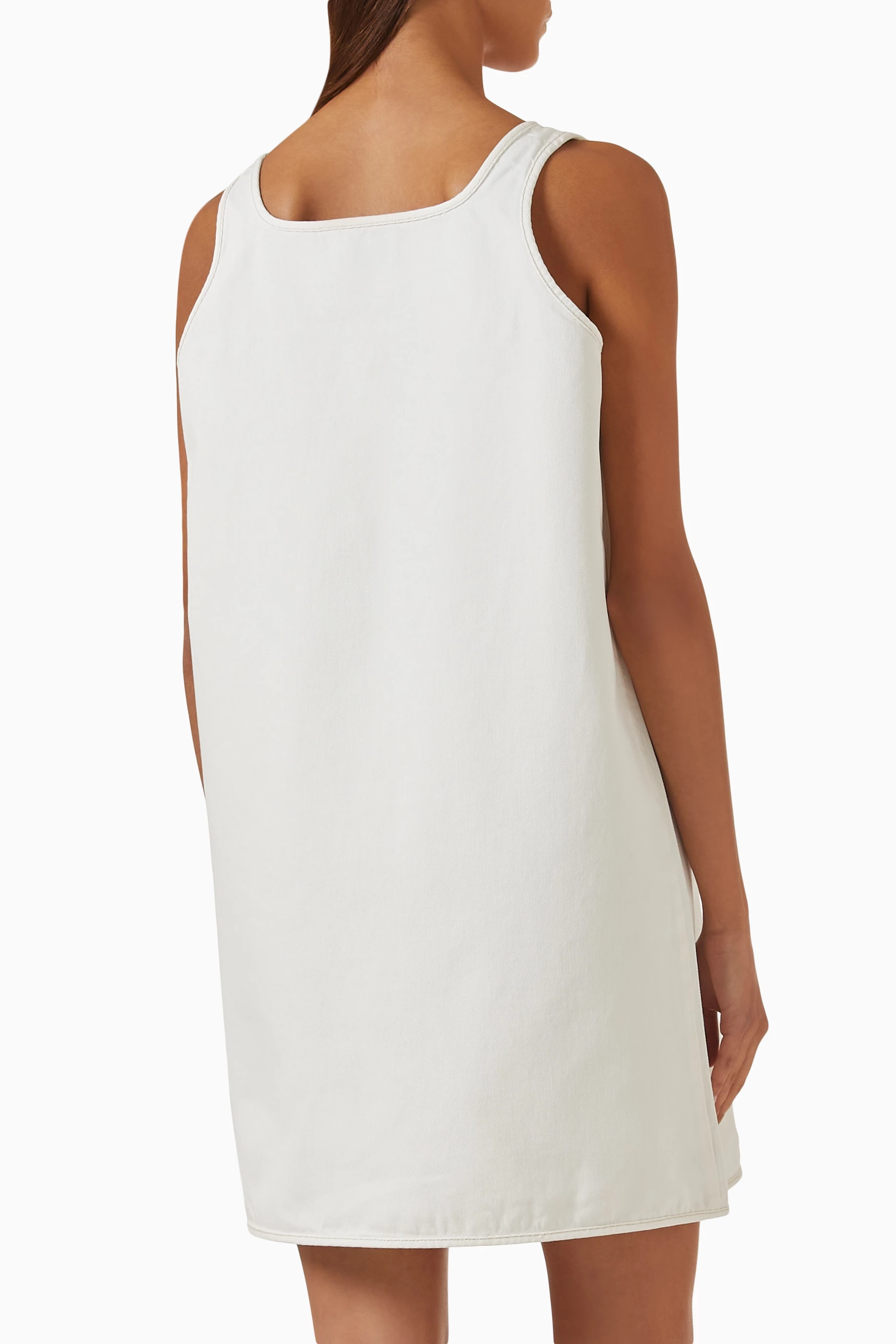 Buy Prada White Mini Dress in Denim For Women Online | Ounass Saudi