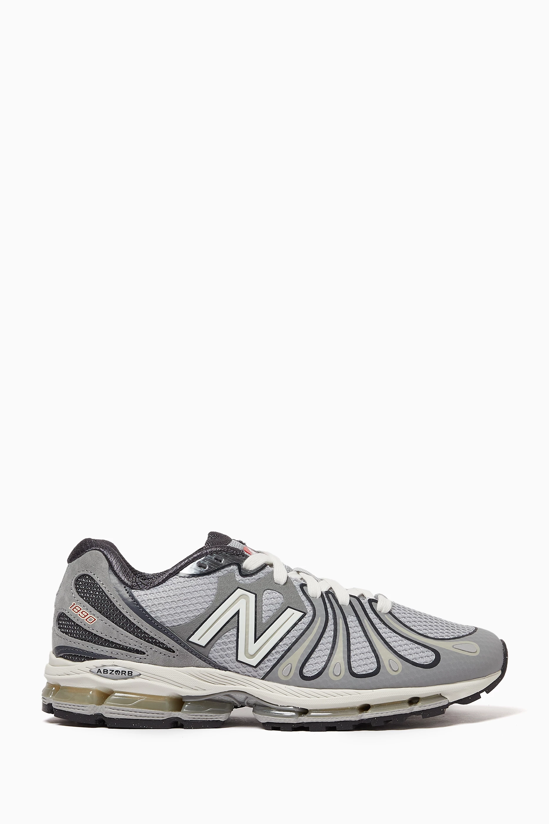Buy New Balance Grey 1890 Sneakers in Mesh For UNISEX Online 