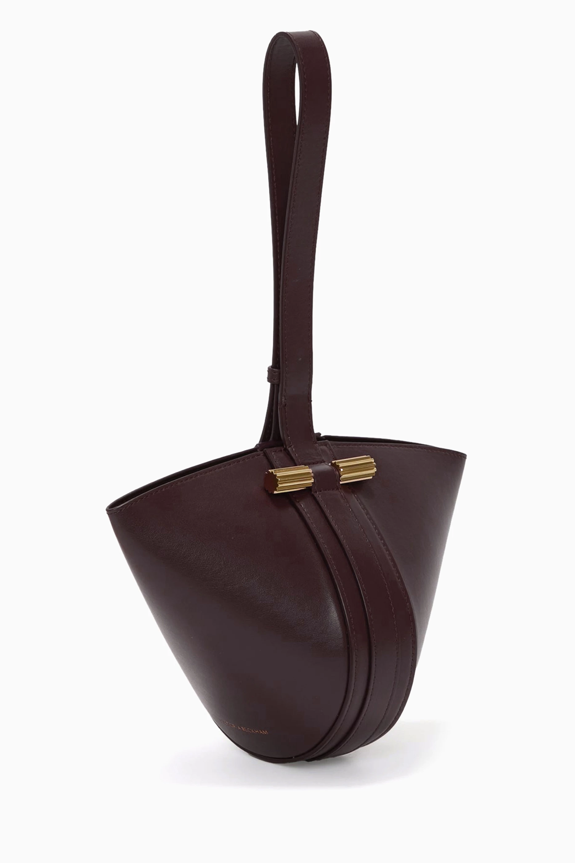 Buy Victoria Beckham Burgundy Small Portofino Dia Bag in Leather