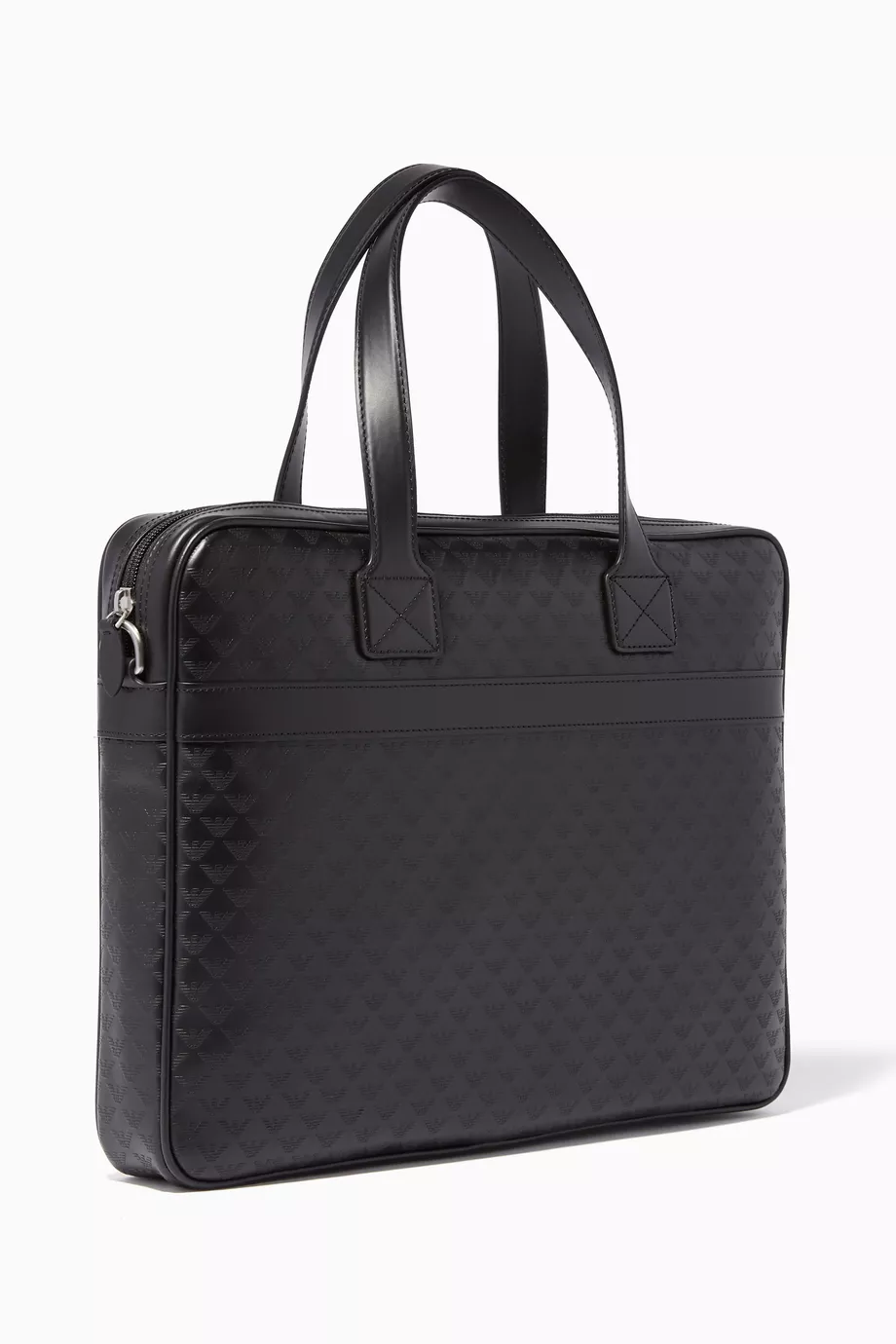 Buy Emporio Armani Black Black Laptop Bag for Men in Saudi Ounass
