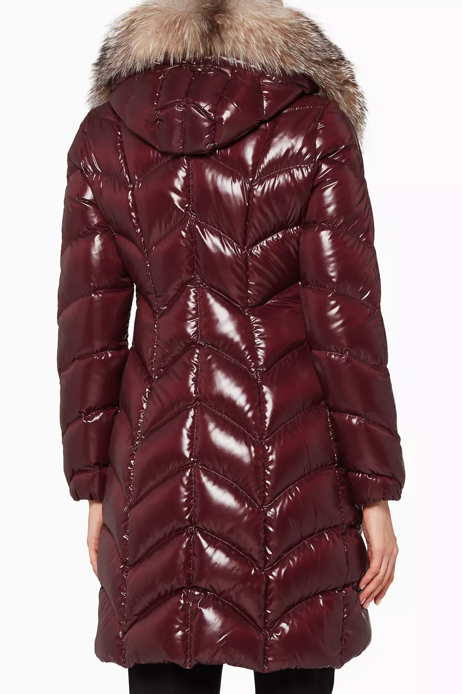 Buy Moncler Red Burgundy Moncler Albizia Oversized Puffer Jacket