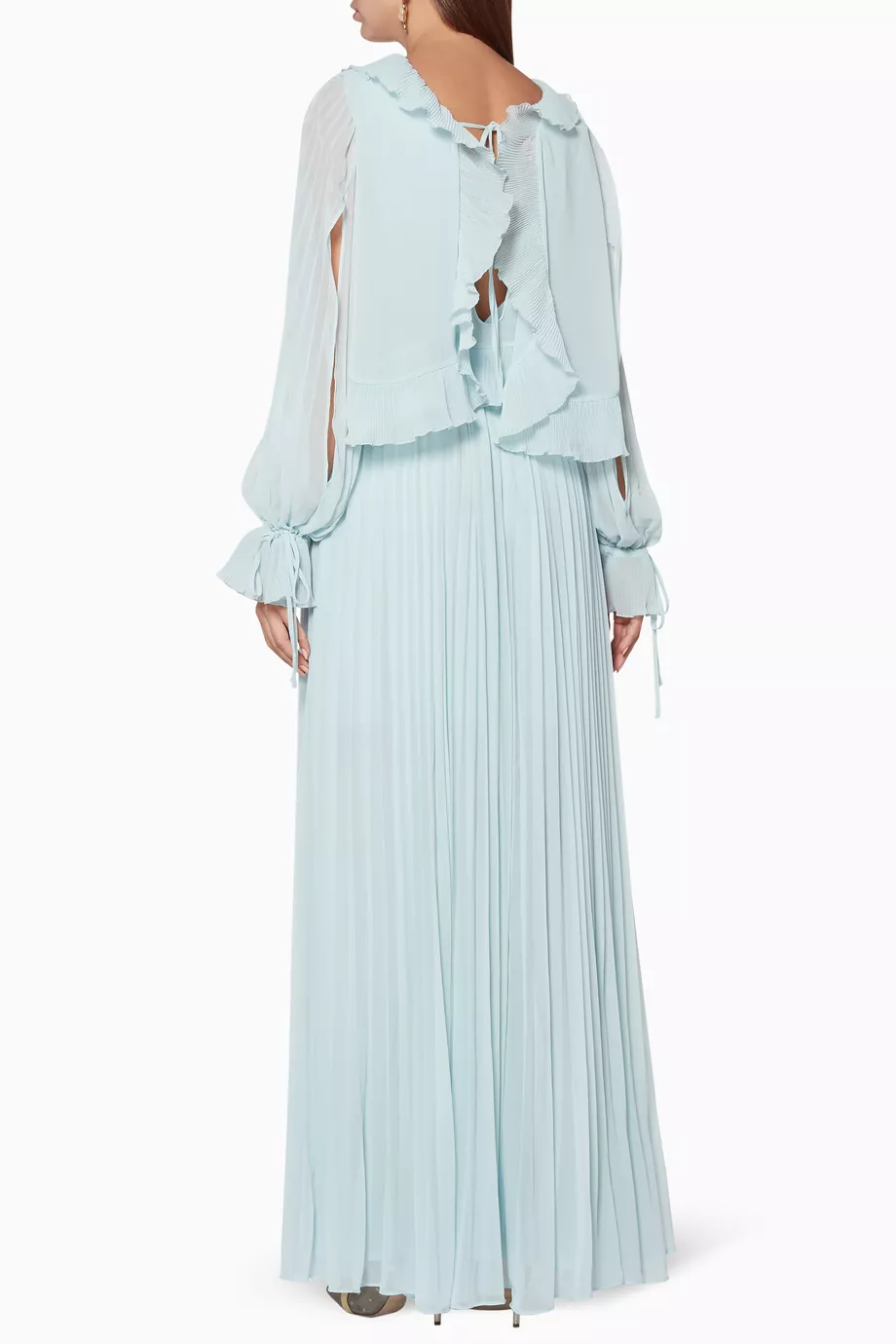 Self portrait chiffon maxi dress sales