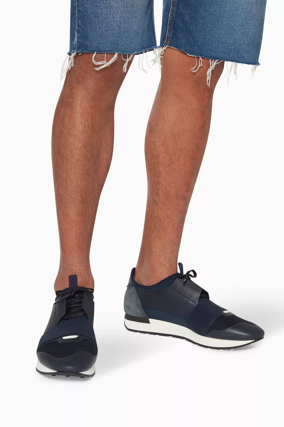 Mens navy top balenciaga runners
