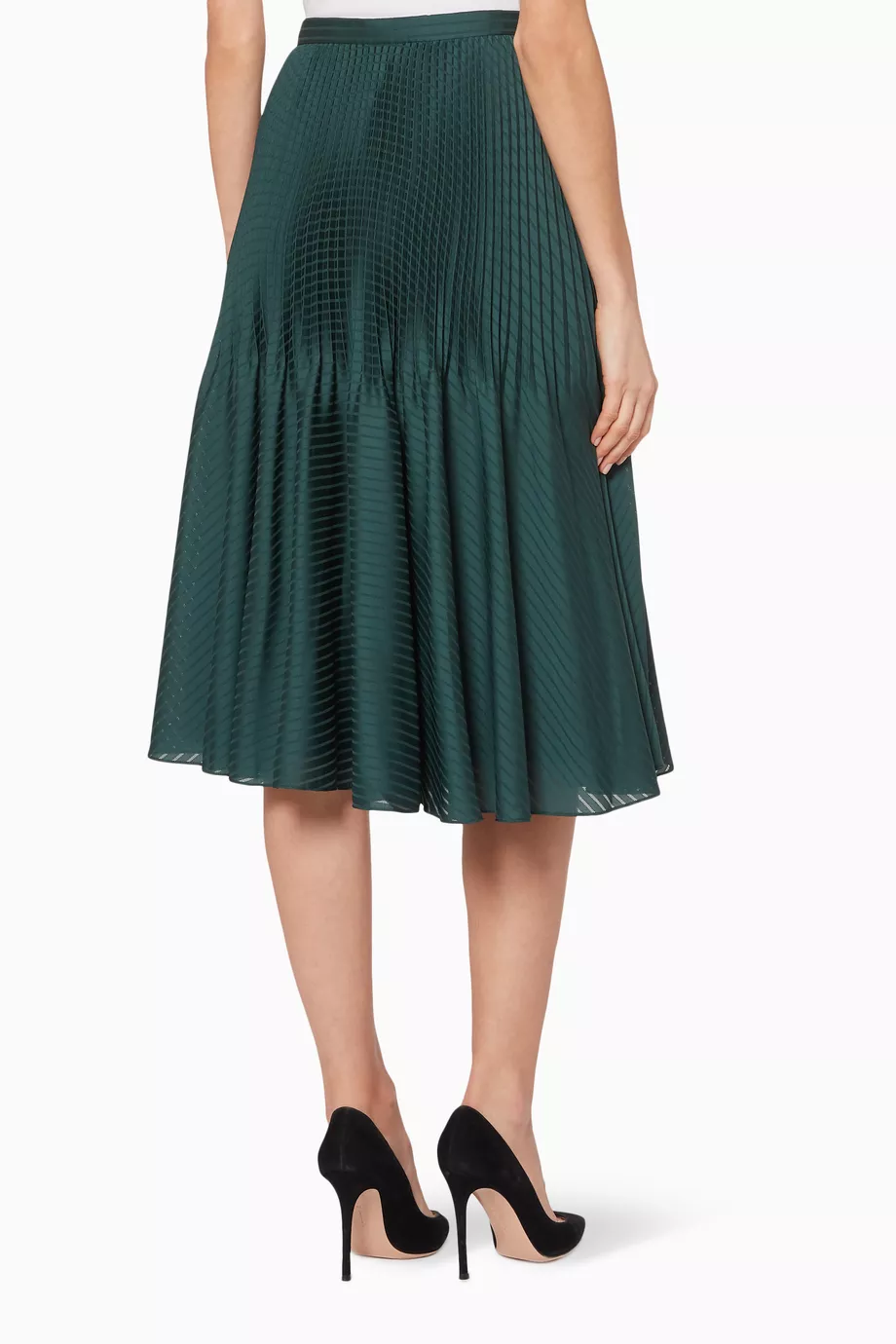 Club monaco yowshee pleated midi skirt top