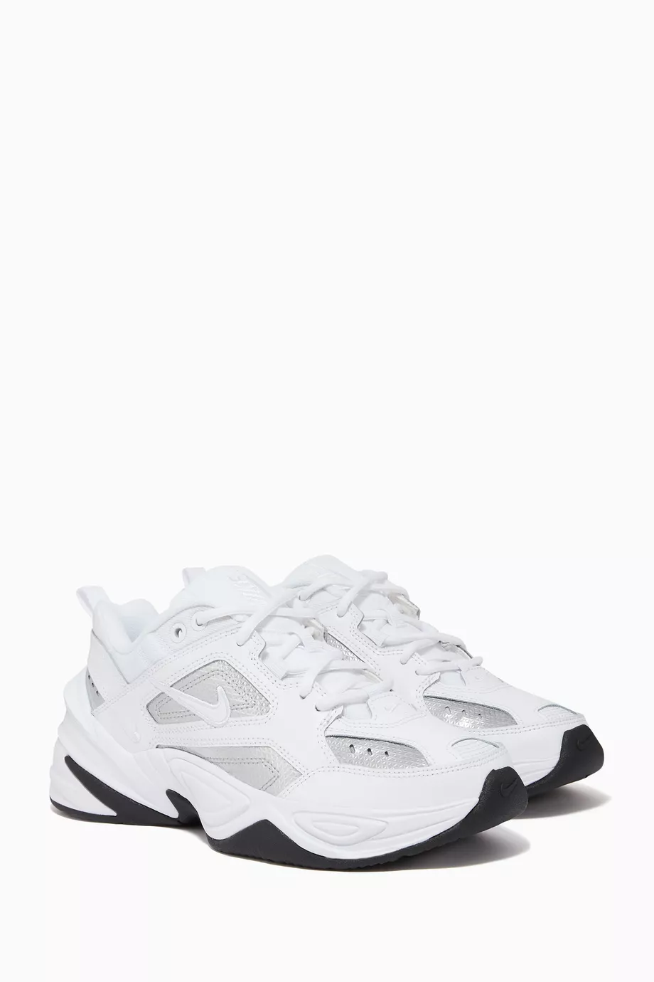M2k tekno leather outlet and neoprene sneakers