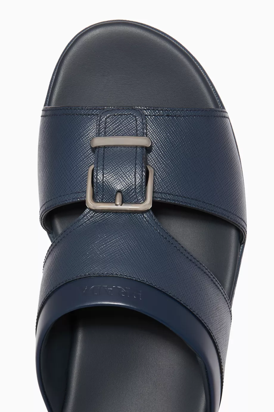 Buy Prada Blue Saffiano Leather Sandals for Men in Saudi Ounass
