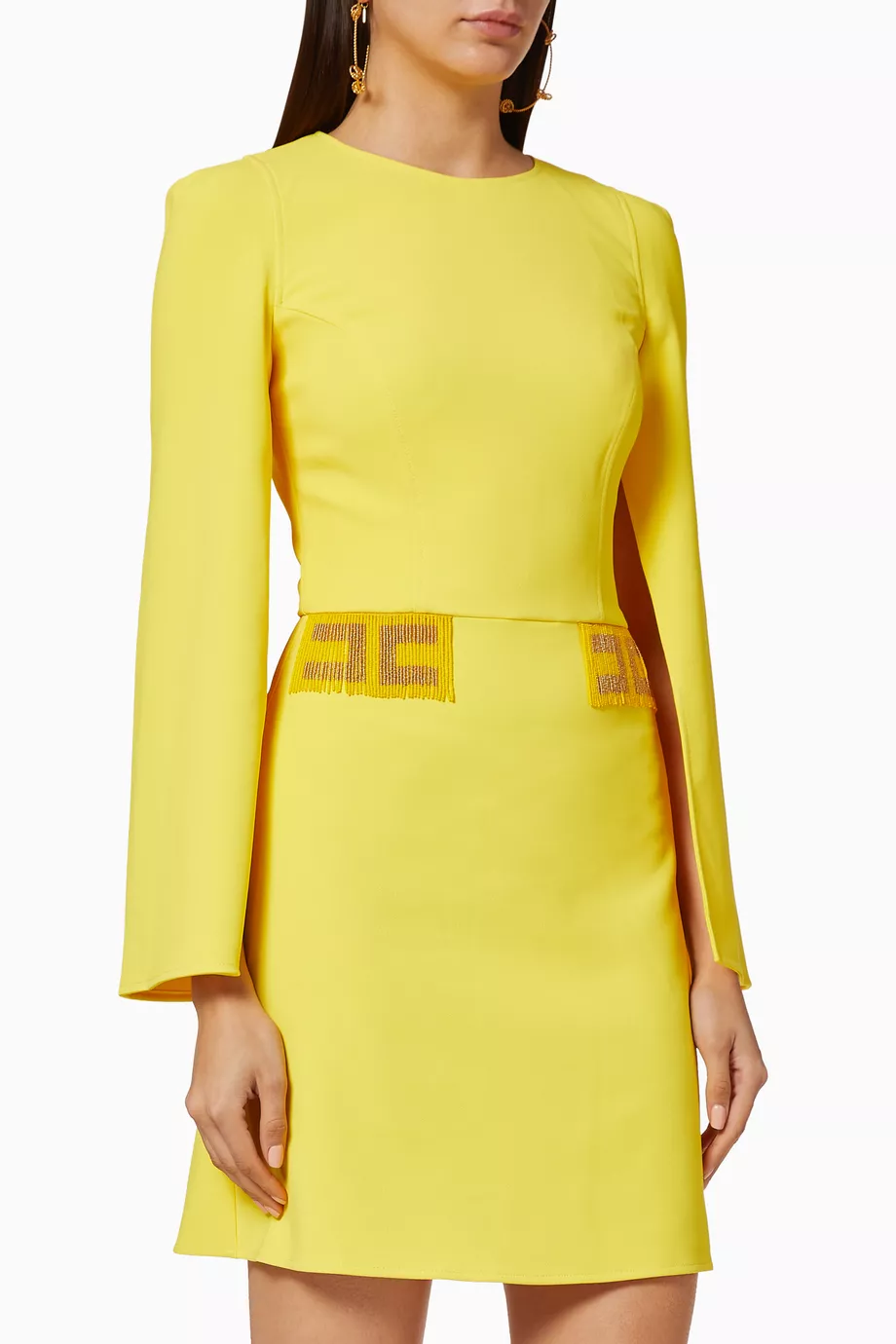 Elisabetta franchi yellow dress hot sale