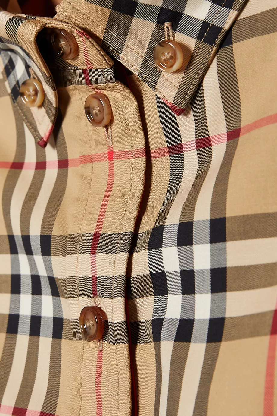 Check stretch cotton shirt burberry clearance