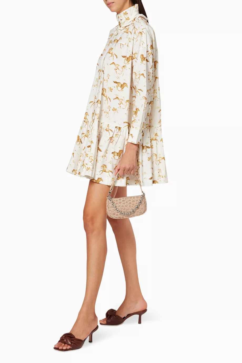 Ganni dress horse print top