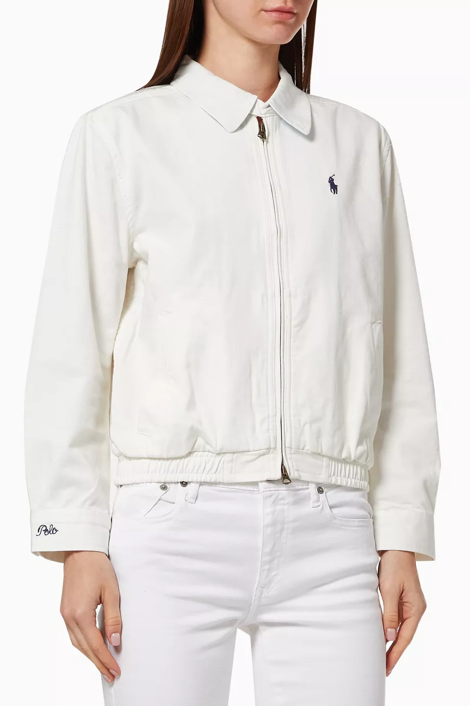 Buy Polo Ralph Lauren Neutral Jacket in Cotton Chino Online for Women