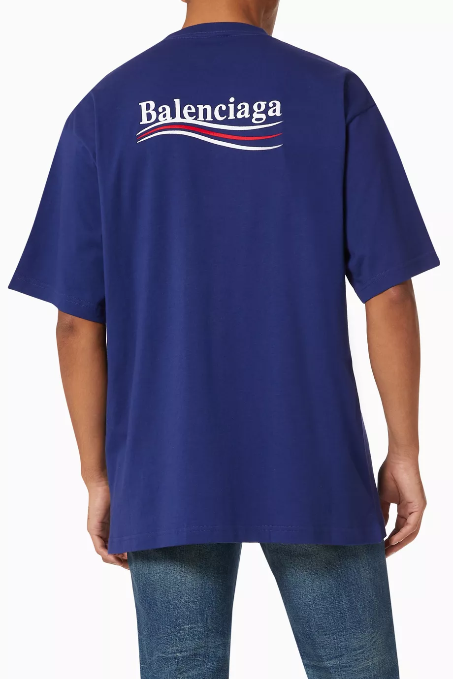 Balenciaga campaign tee hotsell blue