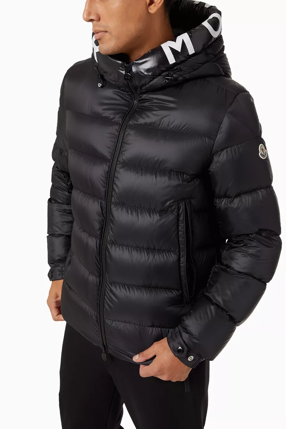 Buy Moncler Black Salzman Jacket in Longue Saison Nylon for Men in