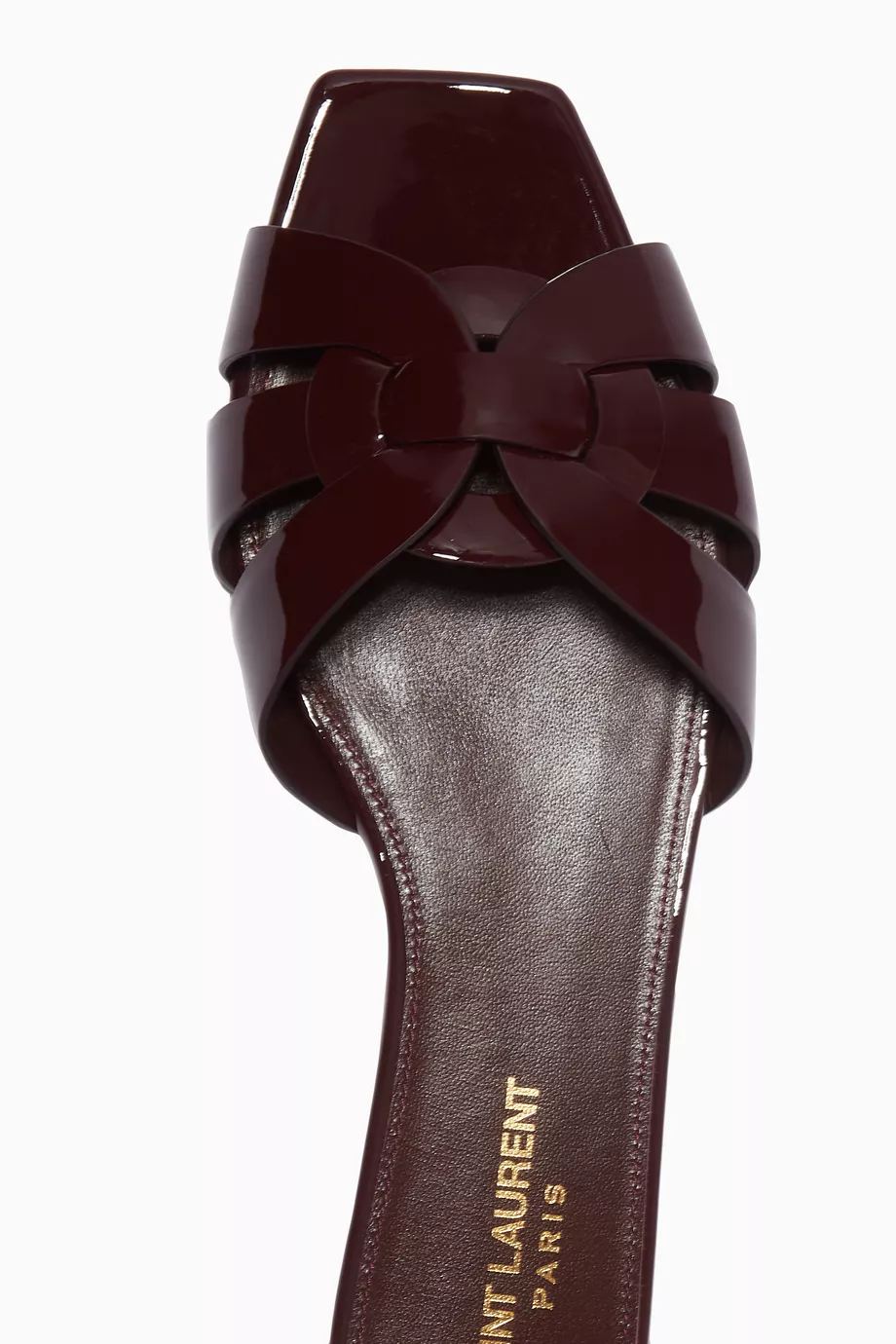 Maroon flat sandals top