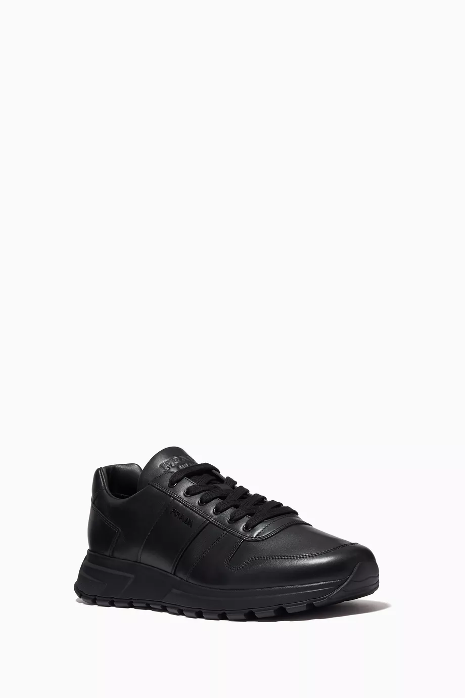 Buy Prada Black PRAX 01 Sneakers in Calfskin Leather for Men in