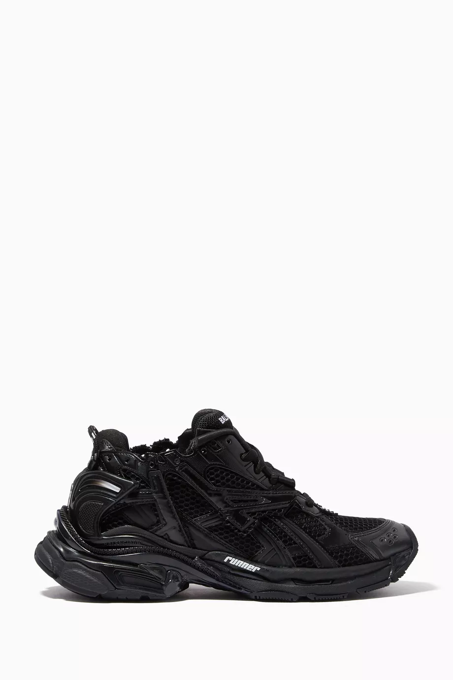 Balenciaga black shop on black runners