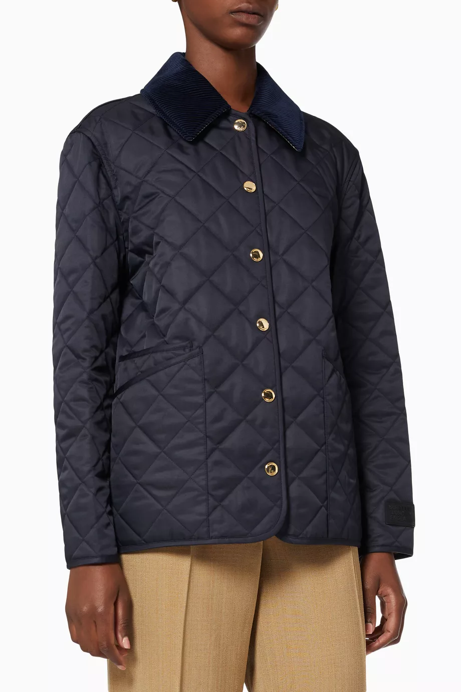 Burberry frankby quilted jacket online navy