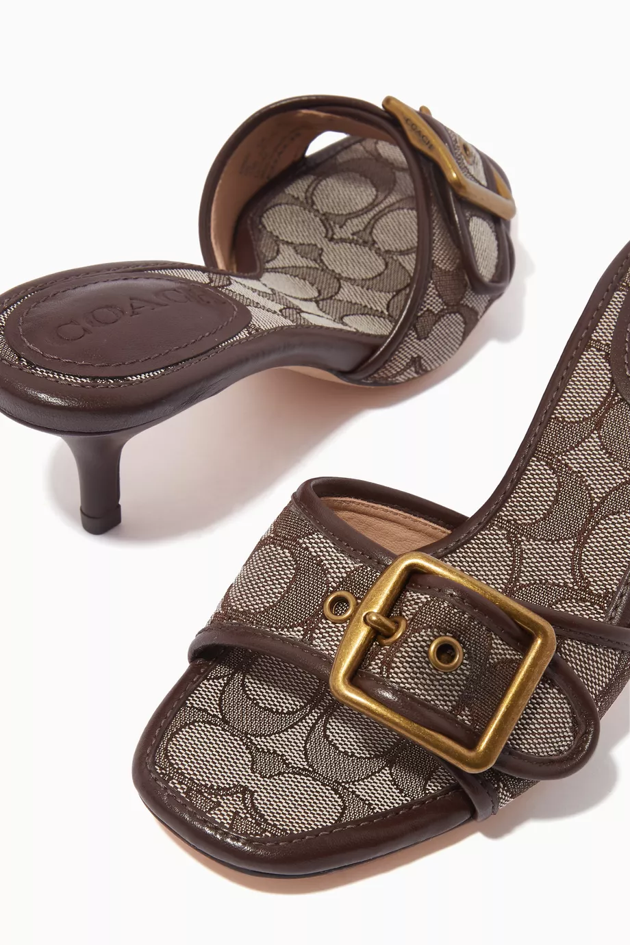 Buy Coach Multicolour Margot Sandals in Signature Jacquard for