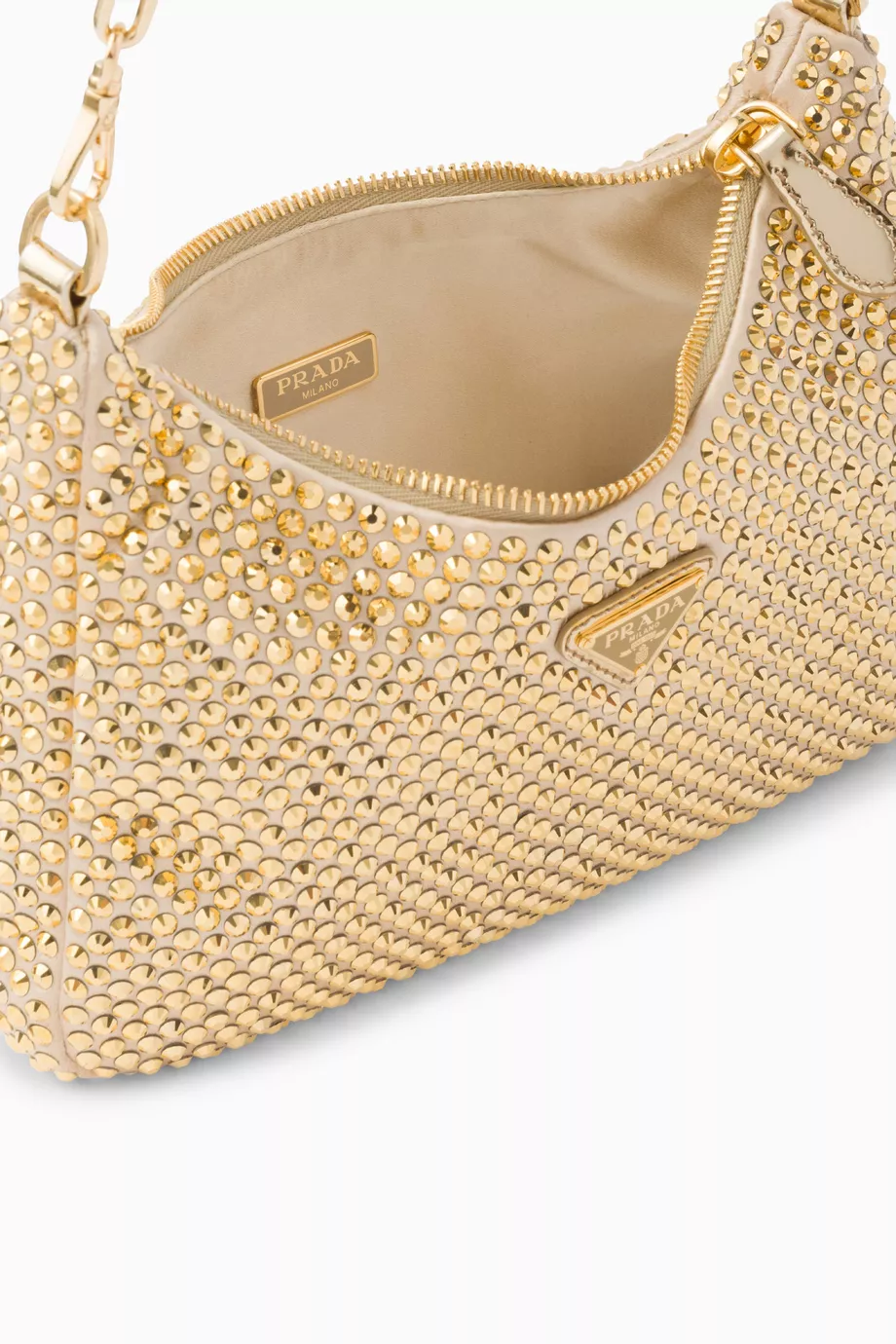 Gold Re-Edition 2006 satin shoulder bag, Prada
