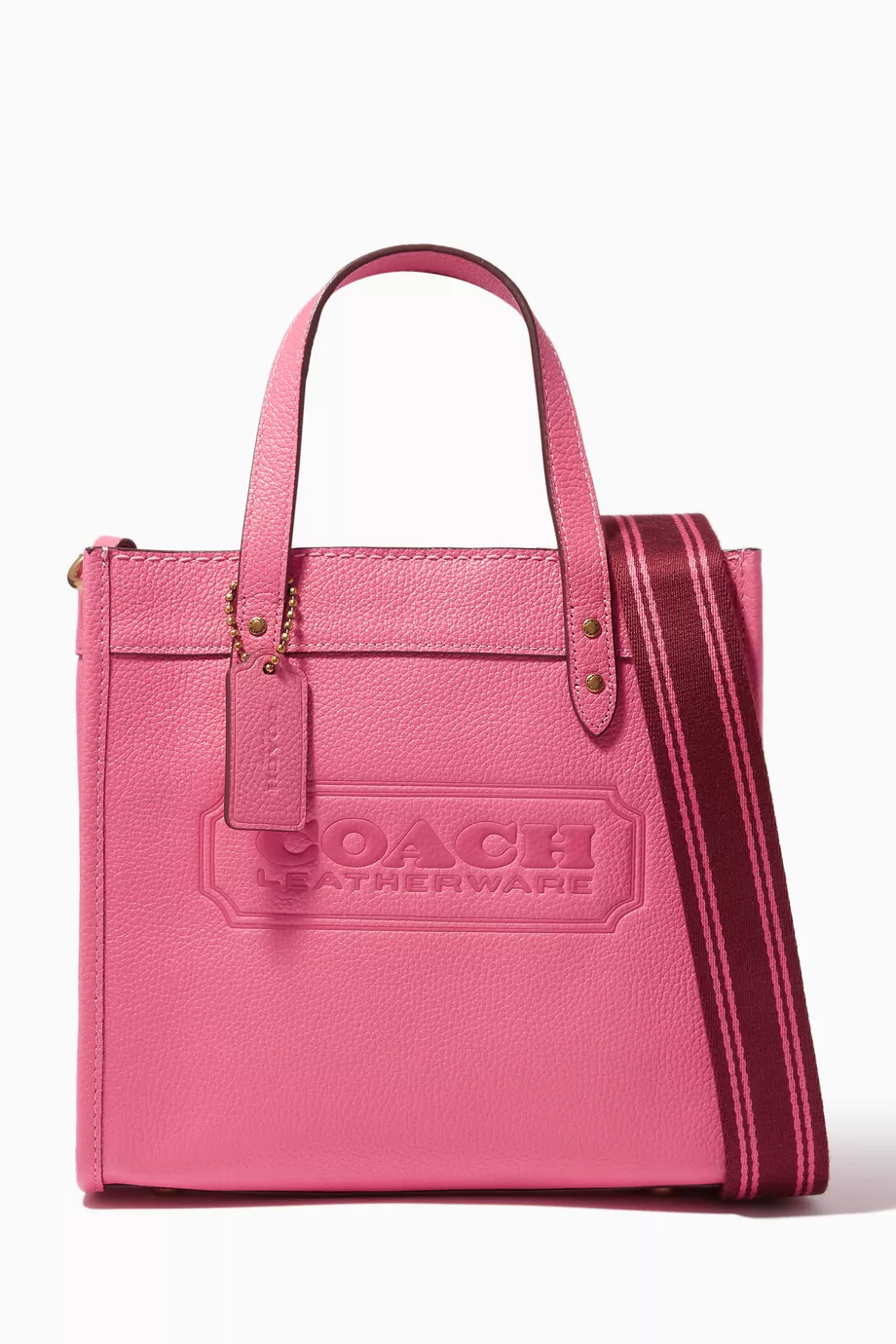 Coach field outlet tote pink