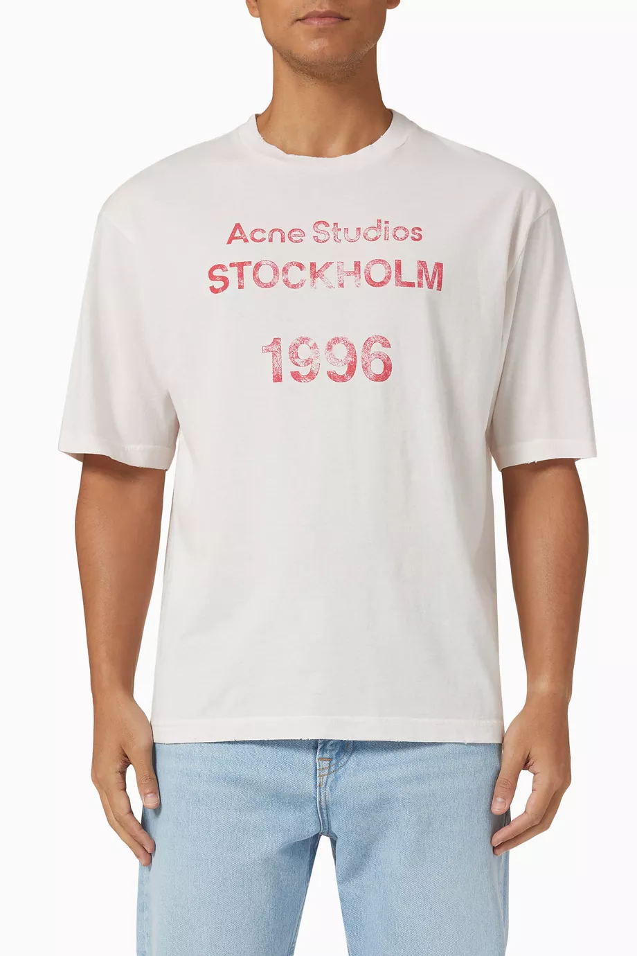 Acne Studios: Blue Logo Stamp T-Shirt