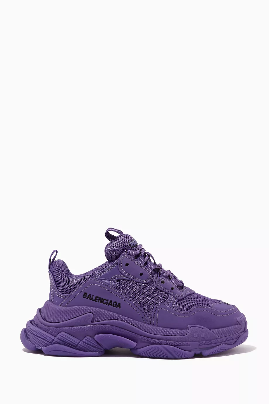 Buy Balenciaga Purple Triple S Sneakers in Double Foam Mesh for