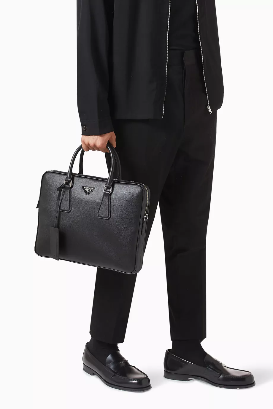 Prada briefcase top saffiano