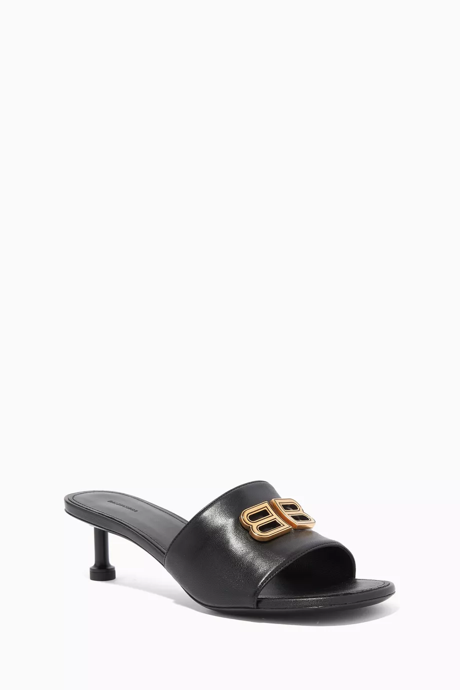 Buy Balenciaga Black Groupie 50 Sandals in Leather for Women in