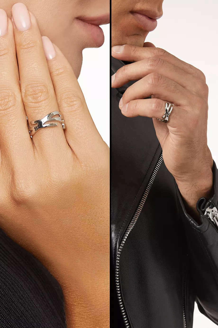 Buy SAINT LAURENT Silver Opyum Twist Ring in Metal for UNISEX in