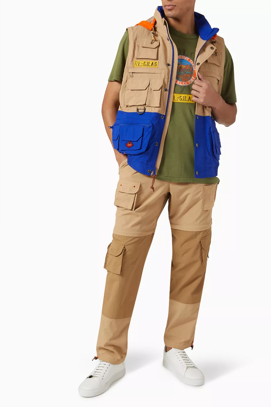 Buy Polo Ralph Lauren Neutral Utility Vest in Recycled Nylon for
